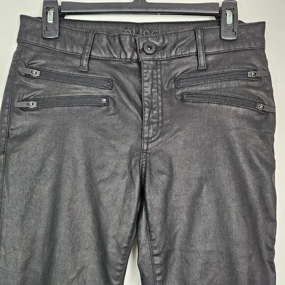 DL1961 Florence Insta Sculpt Epiphany Black Coated Moto Skinny Jean 30 - Picture 3 of 9